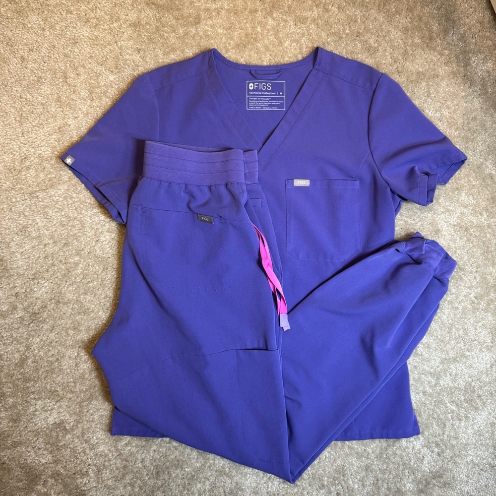 Figs Deep Purple Scrub Ensemble